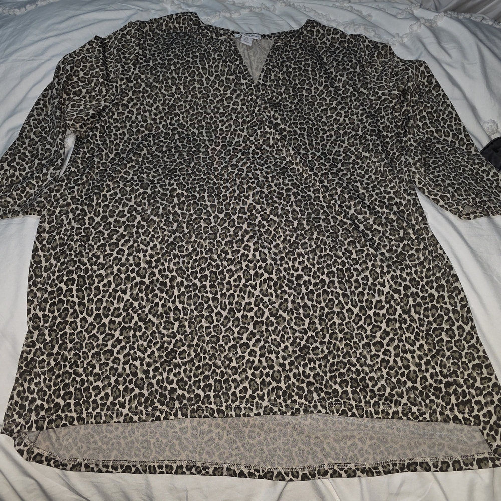 Leopard Print Tunic Top